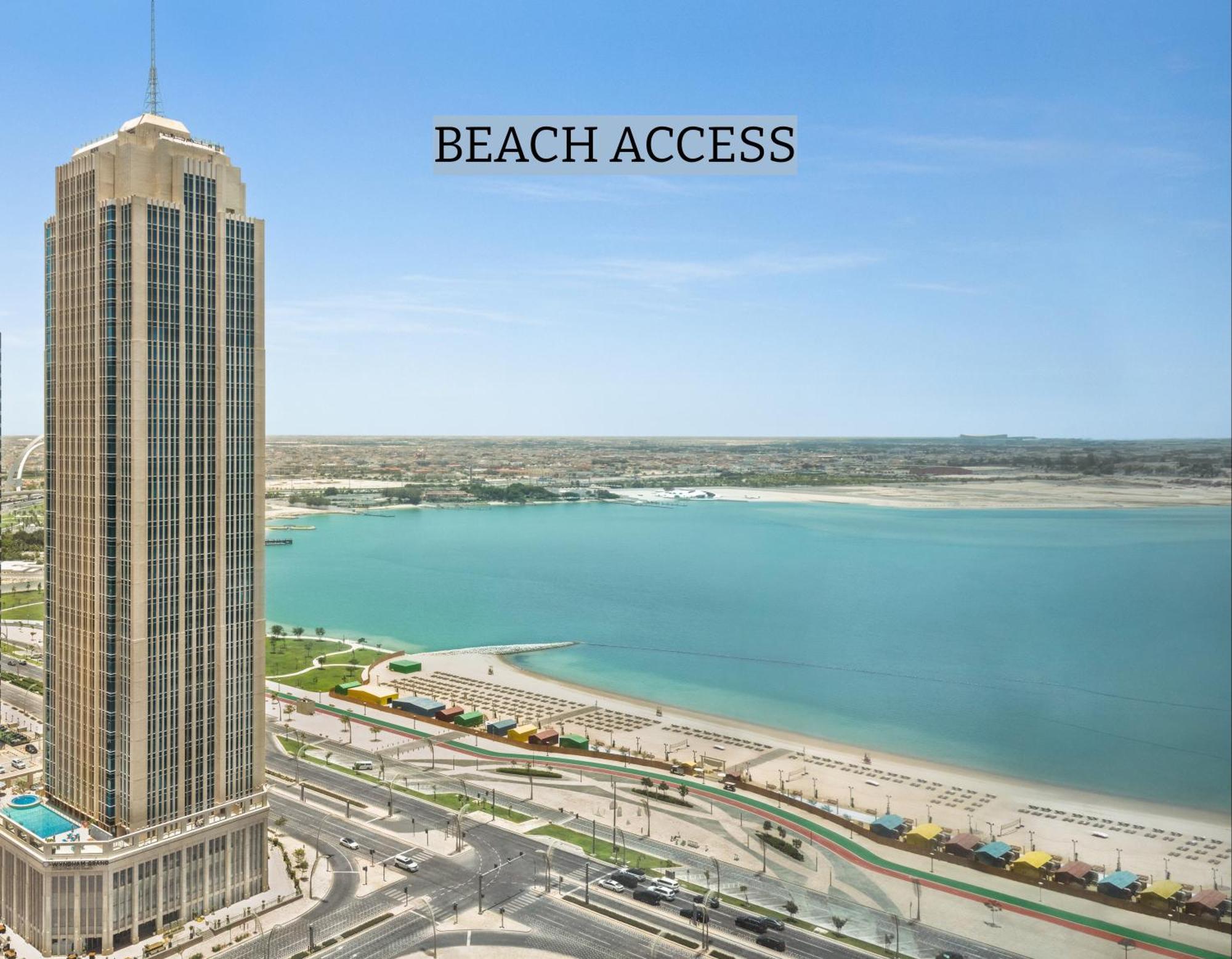 Wyndham Grand Doha West Bay Beach Екстер'єр фото Beach access